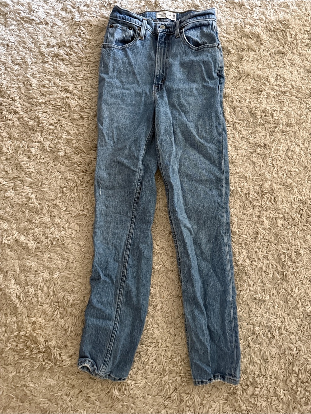 Abercrombie & Fitch Women's Straight Leg Jeans - Medium Blue